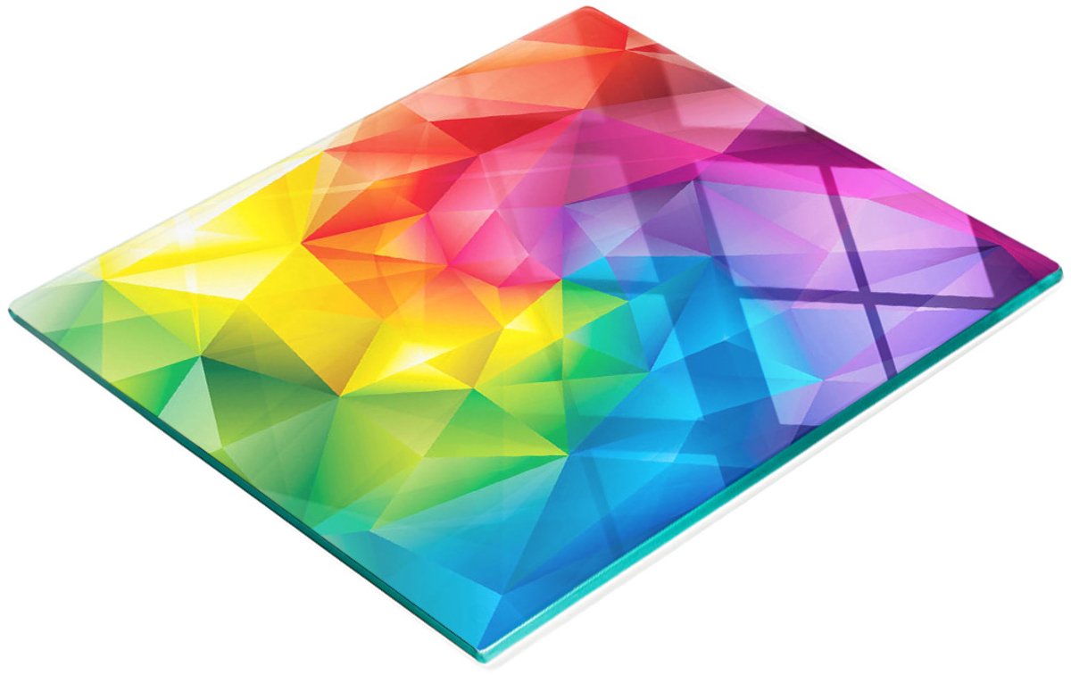 Multifunctionele decoratieve glazen snijplank voor de keuken, abstract ontwerp, 60x52 cm