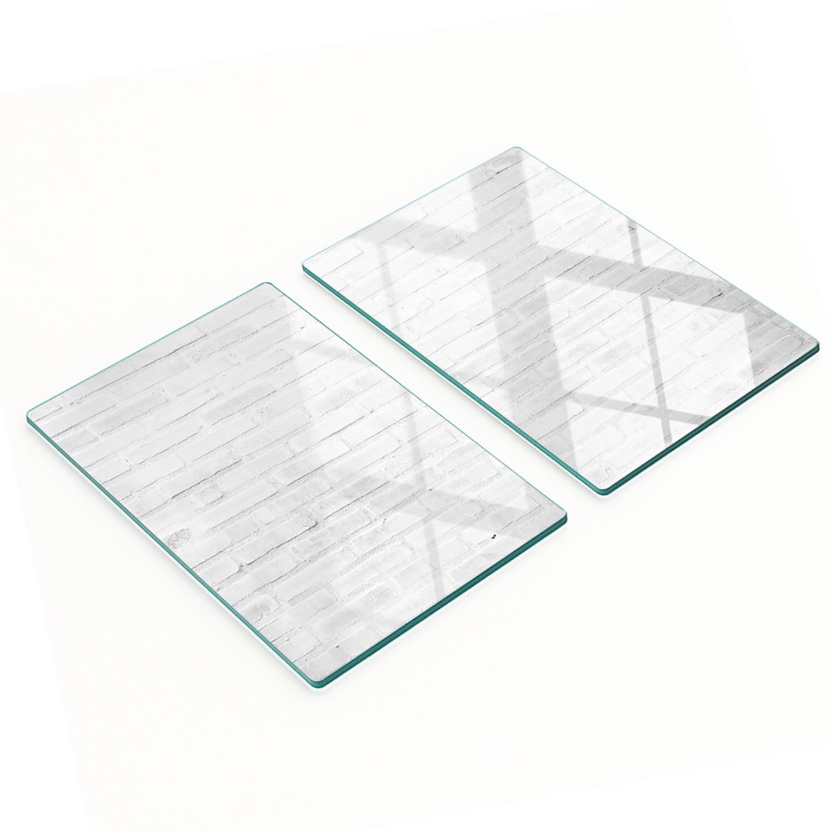 Glazen snijplanken met afbeelding van een bakstenen muur, 2x40x52 cm
