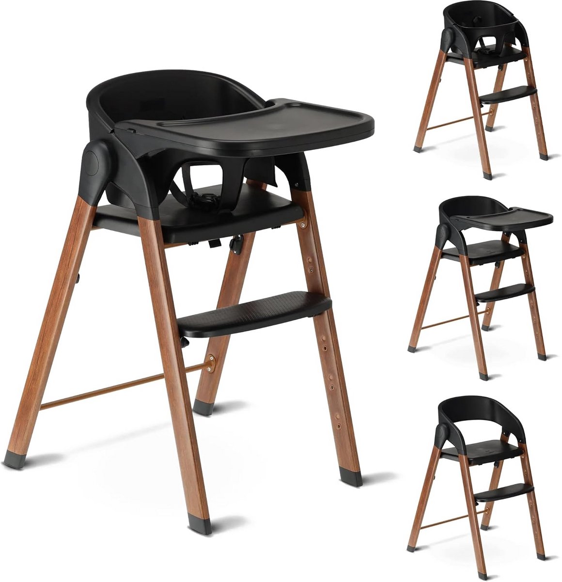 Kinderstoel Baby Peuter - Meegroei Stoel - Veilig Eten - Inklapbaar & Verstelbaar - 63 x 43 x 80 cm