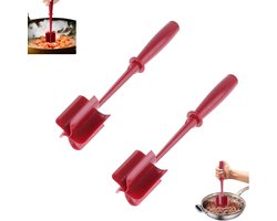 2 stuks - Vleeshakker - Gehakt - Aardappelstamper - Mixer - Hittebestendige Chopper Masher Menghakselaar - Hittebestendige vleesstamper voor gehakt - pureestamper