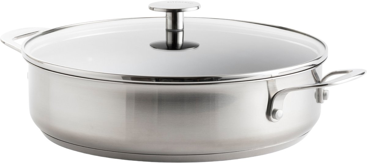 KitchenAid Stainless Steel Hapjespan met Deksel Ø 28 cm