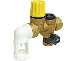 Veiligheidsgroep Boiler - Drukbeveiliging - Overdruk Voorkomen - Kalkwater Bestendig - 3/4 Inch - Grijs