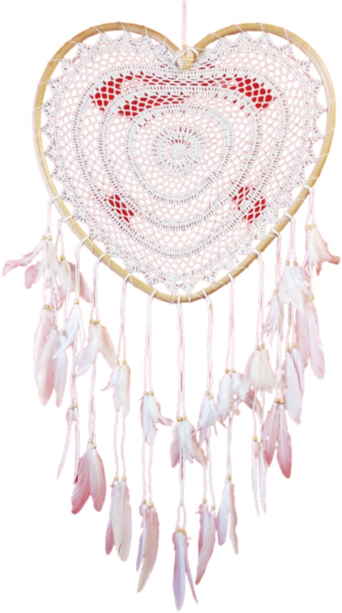 Dromenvanger Hart Gehaakt - Rotan - 50cm - XL