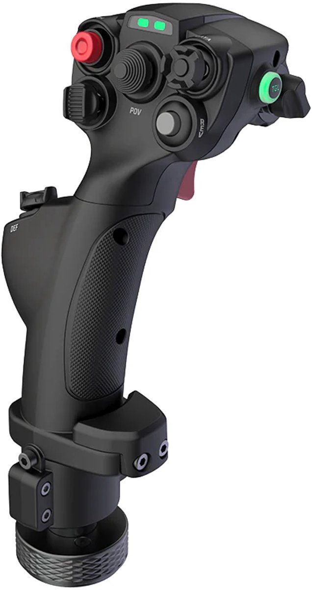 MOZA MHG Flightstick – Carbon Fiber - Hall-Effect Sensor - Programmeerbare Knoppen - Voor Moza Basis - PC