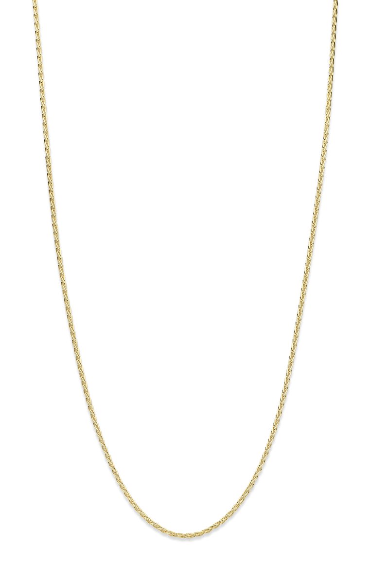 Mori Gold Filté 1,5mm breed collier, Spiga schakel, goud gevuld 1/20
