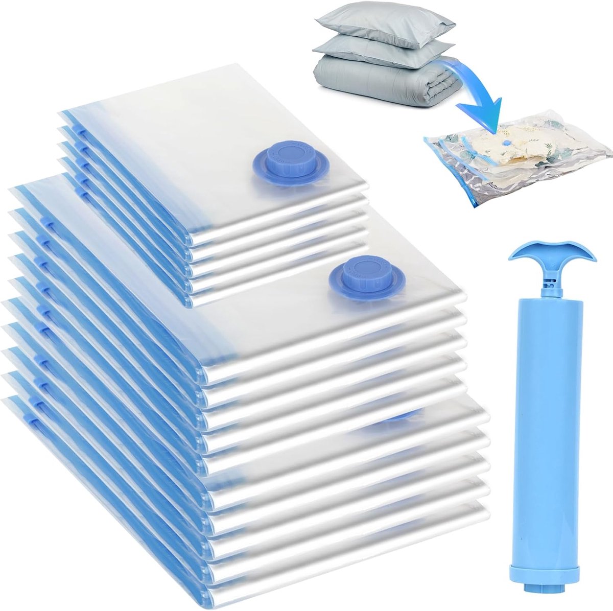 Reis Vacuümzakken Set - 15 Stuks XXL XL L - Kleding & Dekbed Opslag