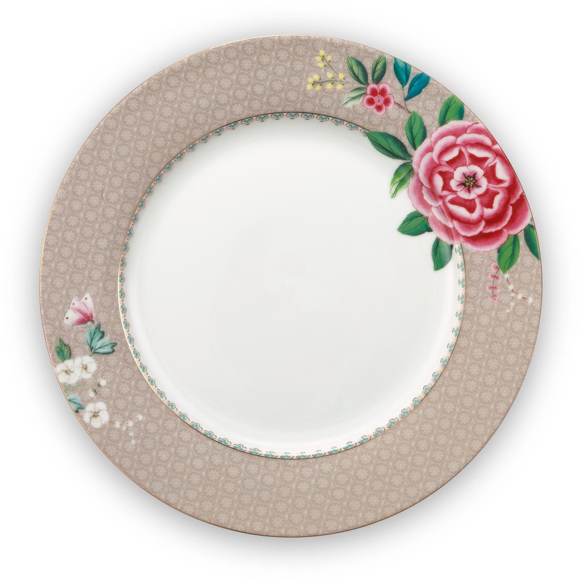 Plate Blushing Birds Khaki 26.5cm
