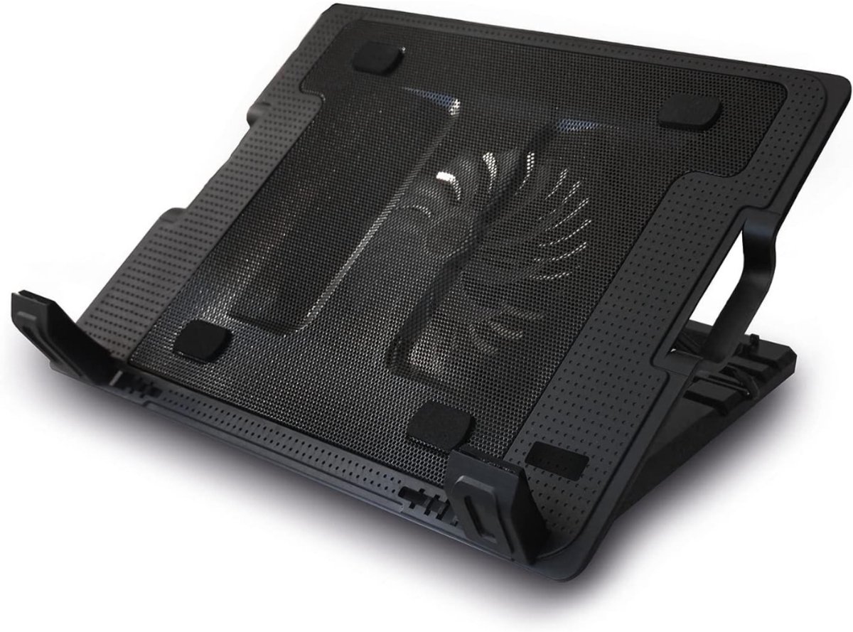 Zyrex® Laptopkoeler – Koelpad – Verstelbare Laptopkoeler - Zwart - 38cm x 28cm x 3cm