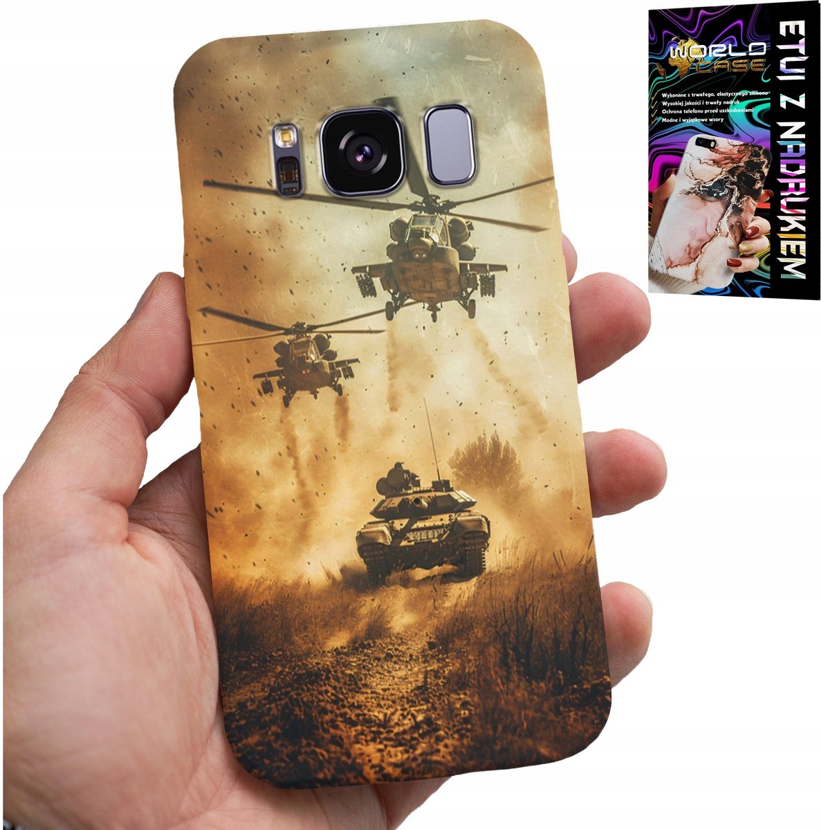 HOES VOOR SAMSUNG GALAXY S8 - MILITAIRE HELICOPTERTANK MILITAIRE KOFFER