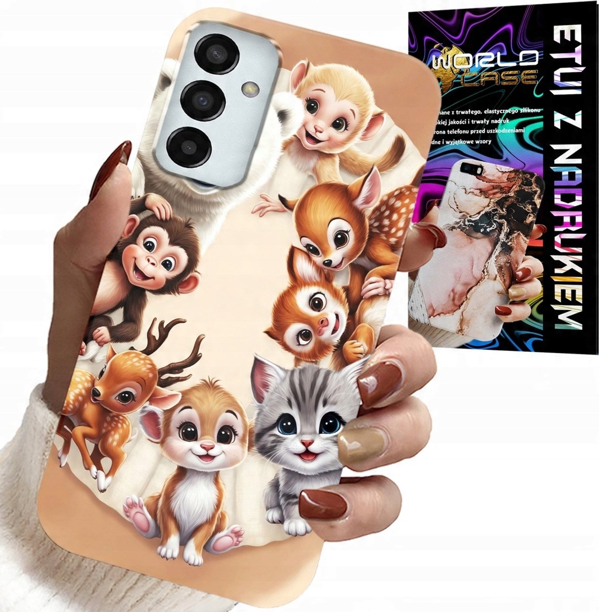 HOESJE VOOR SAMSUNG GALAXY M13 4G - RUGZAK VOOR KINDEREN MET BOSDIEROPDRUK