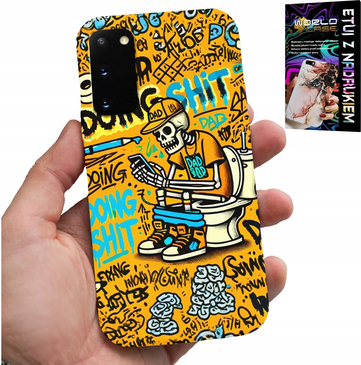 HOESJE VOOR SAMSUNG GALAXY S20 - EEN SKELET DAT OP HET TOILET ZIT