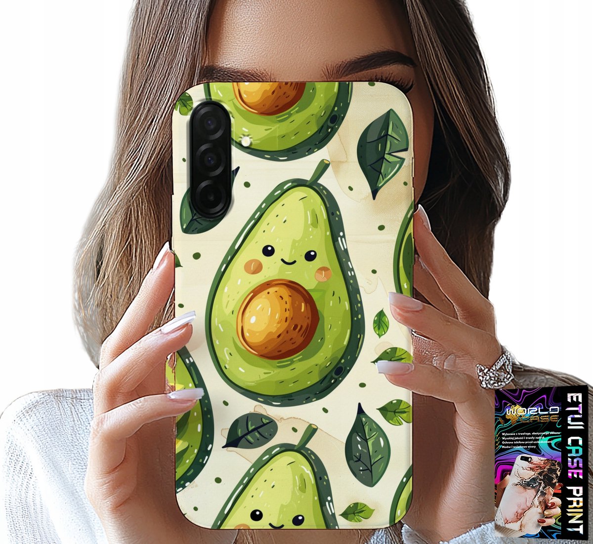 HOESJE VOOR SAMSUNG GALAXY A56 5G - LEUKE HOES MET LACHENDE AVOCADO