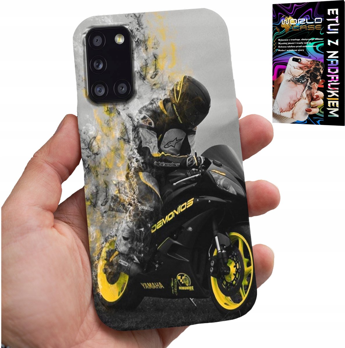 HOESJE VOOR SAMSUNG GALAXY A31 - MOTORFIETSVENTILATOR MET VEEL ACHTERPATRONEN