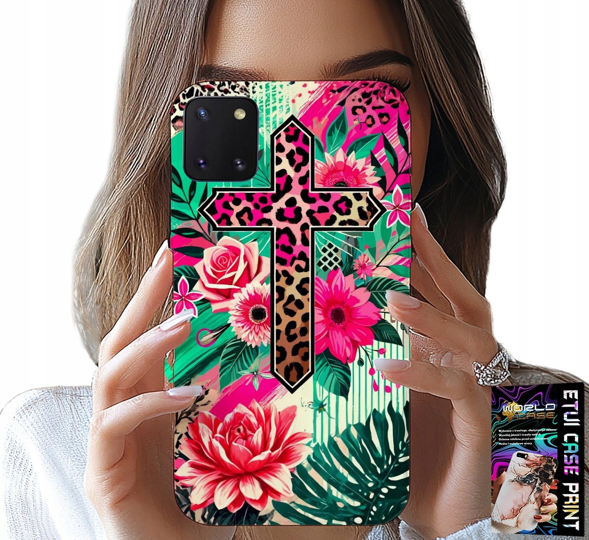 HOESJE VOOR SAMSUNG GALAXY A81 - KRUIS, ROOS, CHRISTELIJKHEID, JEZUS ACHTERKANT