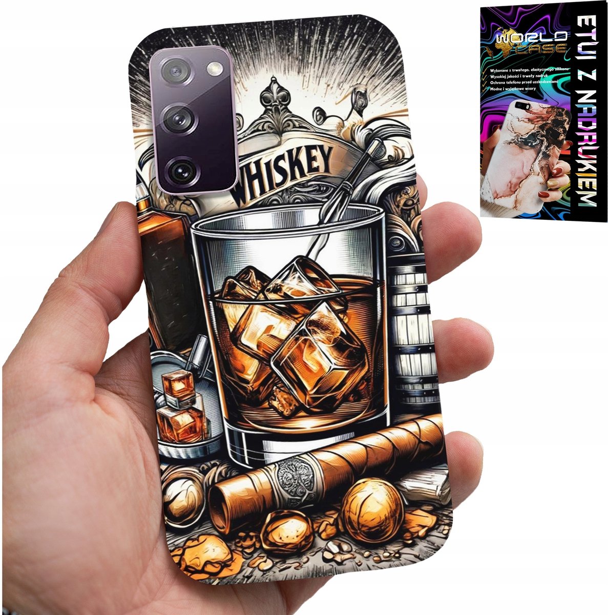 HOESJE VOOR SAMSUNG GALAXY S20 LITE - WHISKY-SIGARPATROON VOOR HEREN ACHTERKANT
