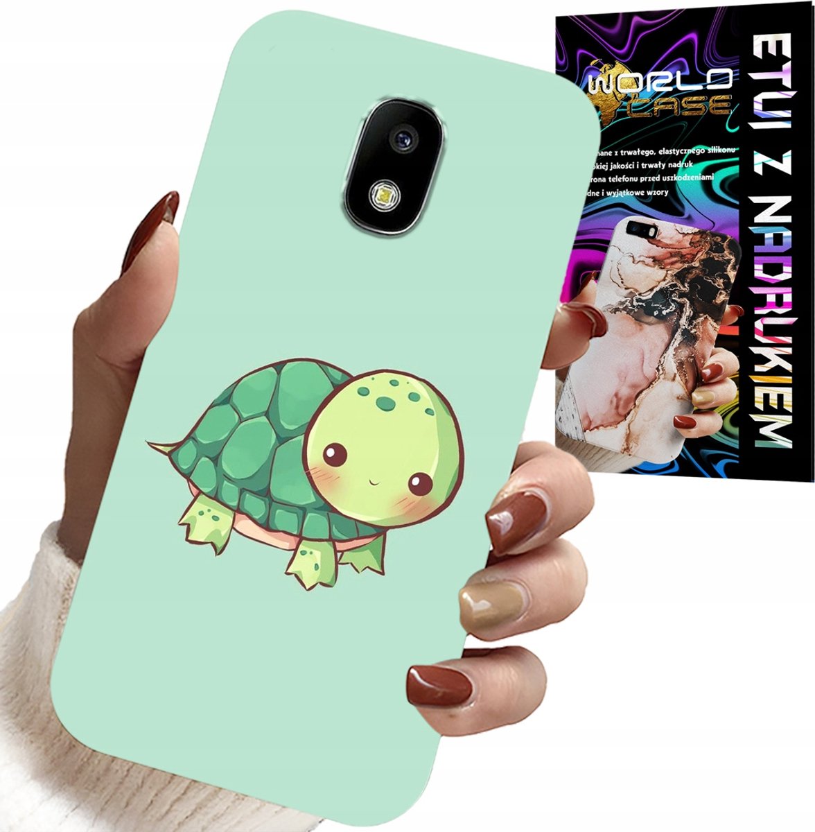 HOESJE VOOR SAMSUNG GALAXY J5 2017 - LEUKE SCHILDPADDENPATRONEN VOOR KINDEREN + GLAS
