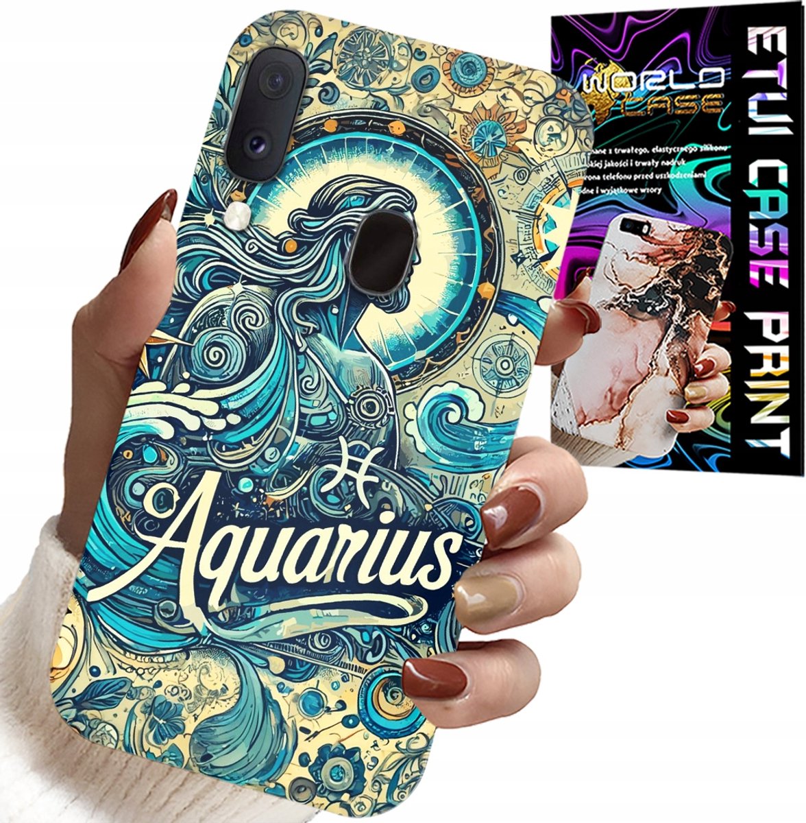 HOESJE VOOR SAMSUNG GALAXY A40 - STERRENBEELD, WATERMAN, ASTRONOMIE ACHTERKANT