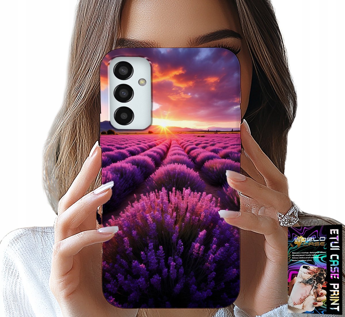 HOESJE VOOR SAMSUNG GALAXY M23 - LAVENDELVELD, PRACHTIGE LANDSCHAPPEN, PATRONEN