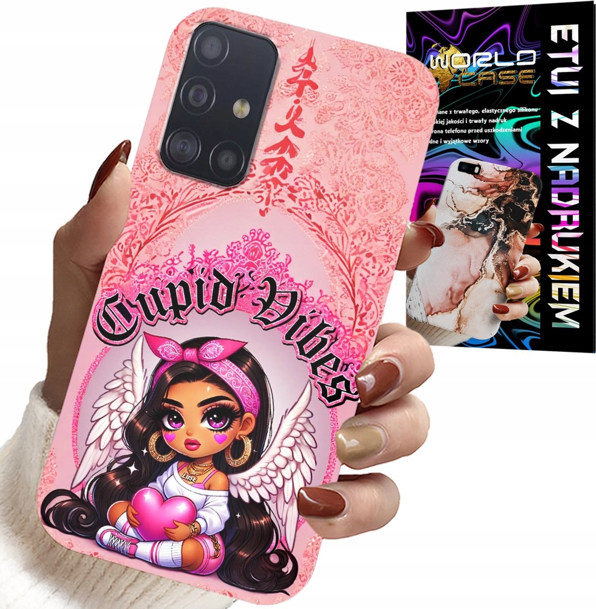 HOESJE VOOR SAMSUNG GALAXY M31S - CUPID VIBES MET EEN SCHATTIGE ENGEL OP DE ACHTERKANT