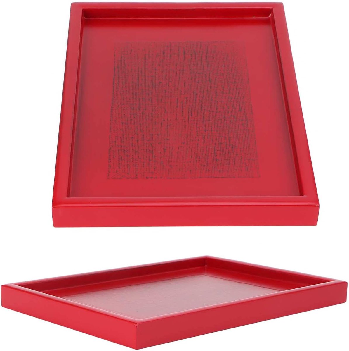 Houten Dienblad - Ontbijt Lade - Serveren van Maaltijden - Rechthoekige Vorm - Rood