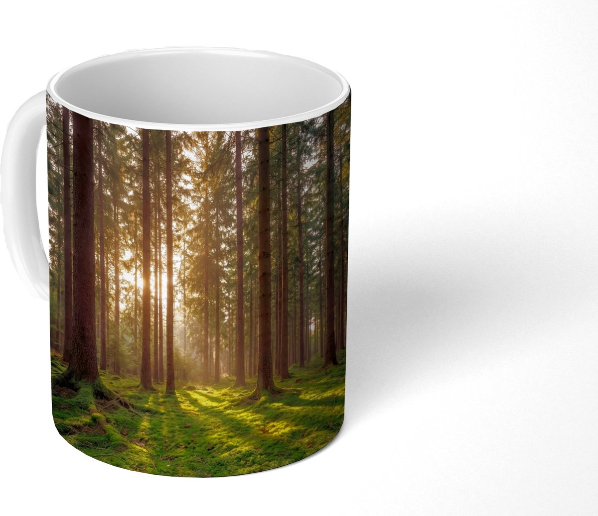 Mok - Koffiemok - Bos - Gras - Zonlicht - Mokken - 350 ML - Beker - Koffiemokken - Theemok