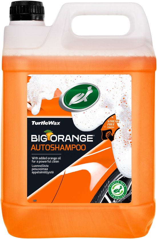 Turtle Wax Big Orange Auto Shampoo - Verwijdert snel vuil en viezigheid - Geeft schitterende glans - Streepvrij resultaat - 5 Liter — afbeelding 4