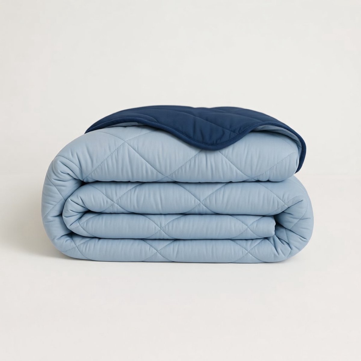 Y-NOT - Dekbed Zonder Overtrek 140x220 - All Season - Zacht & Wasbaar - Light Blue/Dark Blue