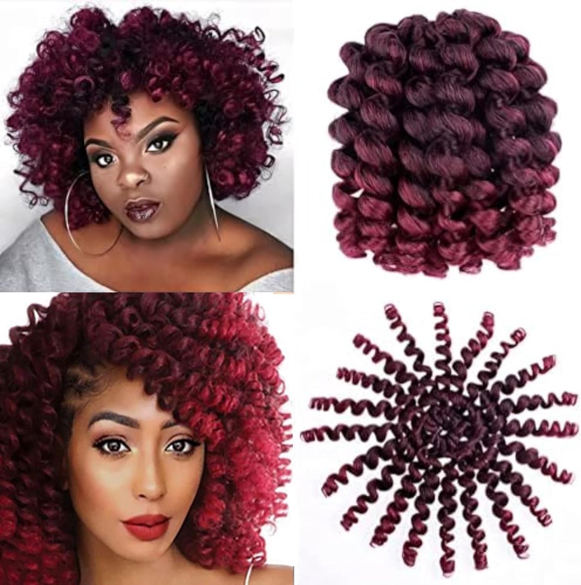 Haarverlenging Krullen - Krullend Haar - Haakvlechten - Natuurlijke Look - 60 Strengen