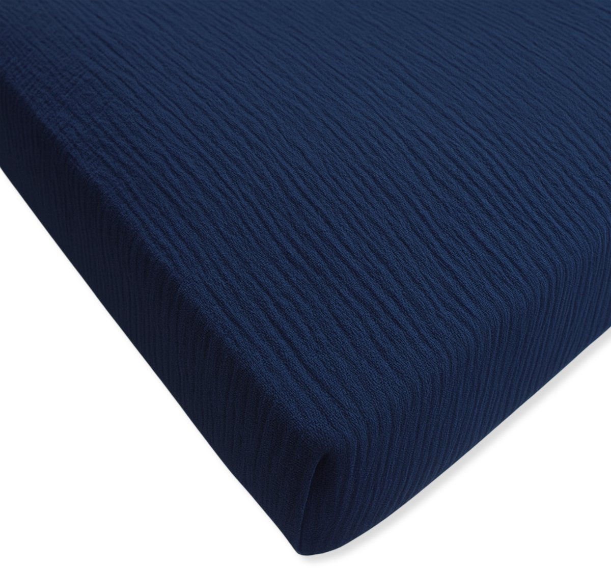 Dartomik - Muslin Ledikantlaken - 120x60 cm - Donkerblauw - Elastische Randen