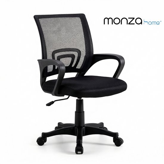 Monza Home® Ergonomische Bureaustoel - Lendesteun - 150kg - Zwart