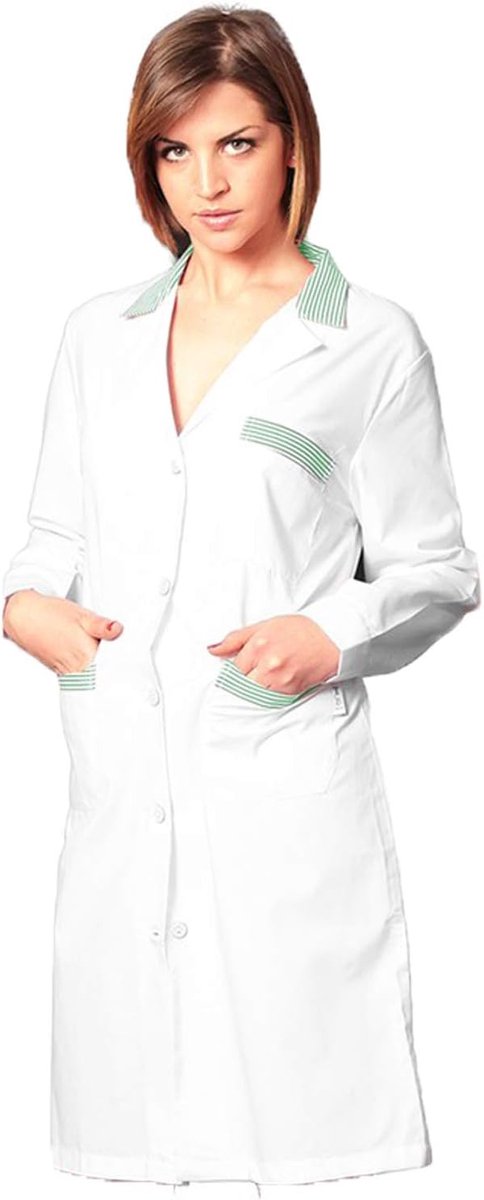 Dames Werkjas - Kleding Werk - Schoonmaak Huishouden - Doordachte Details - Wit