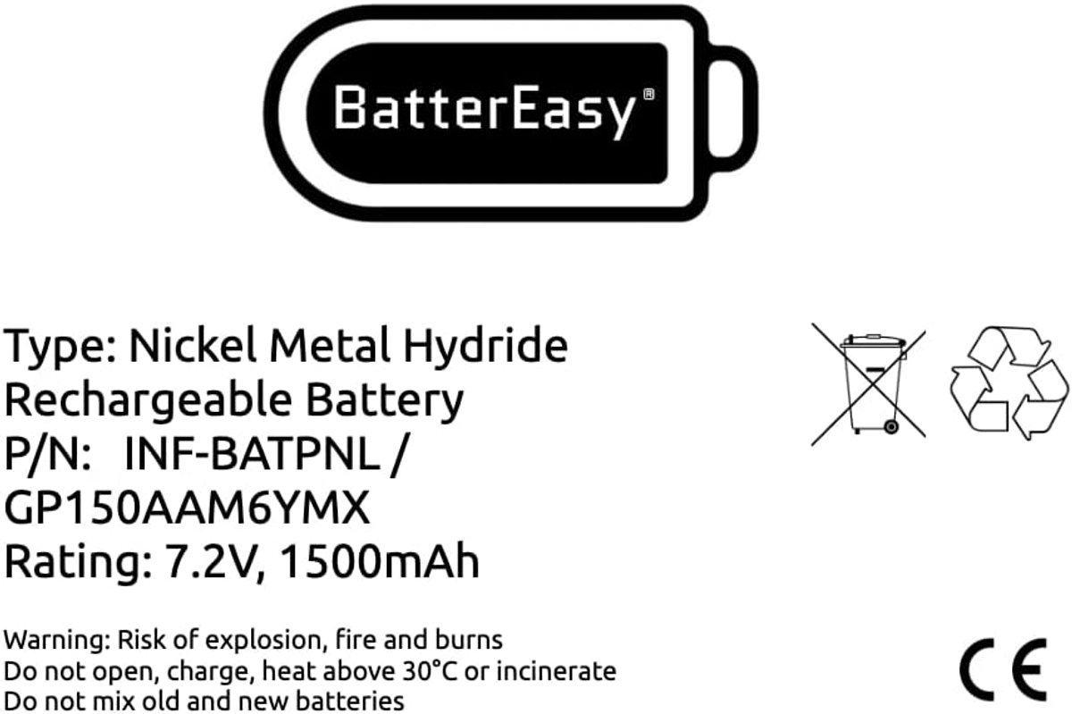 Alarm Paneel Batterij - Back-up Energie - Noodstroomvoorziening - Verlengde Levensduur - 7.2V 1500mAh