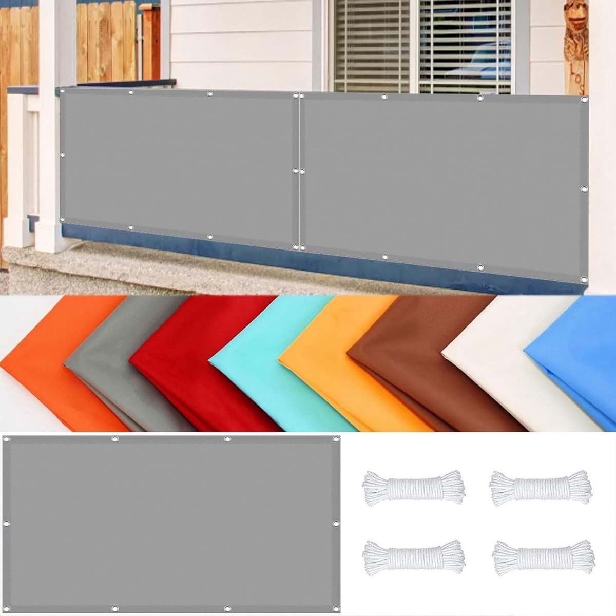 Balkon Privacyscherm - Windscherm Tuin - Buiten Privacy - Waterdicht UV-beschermend - 160x