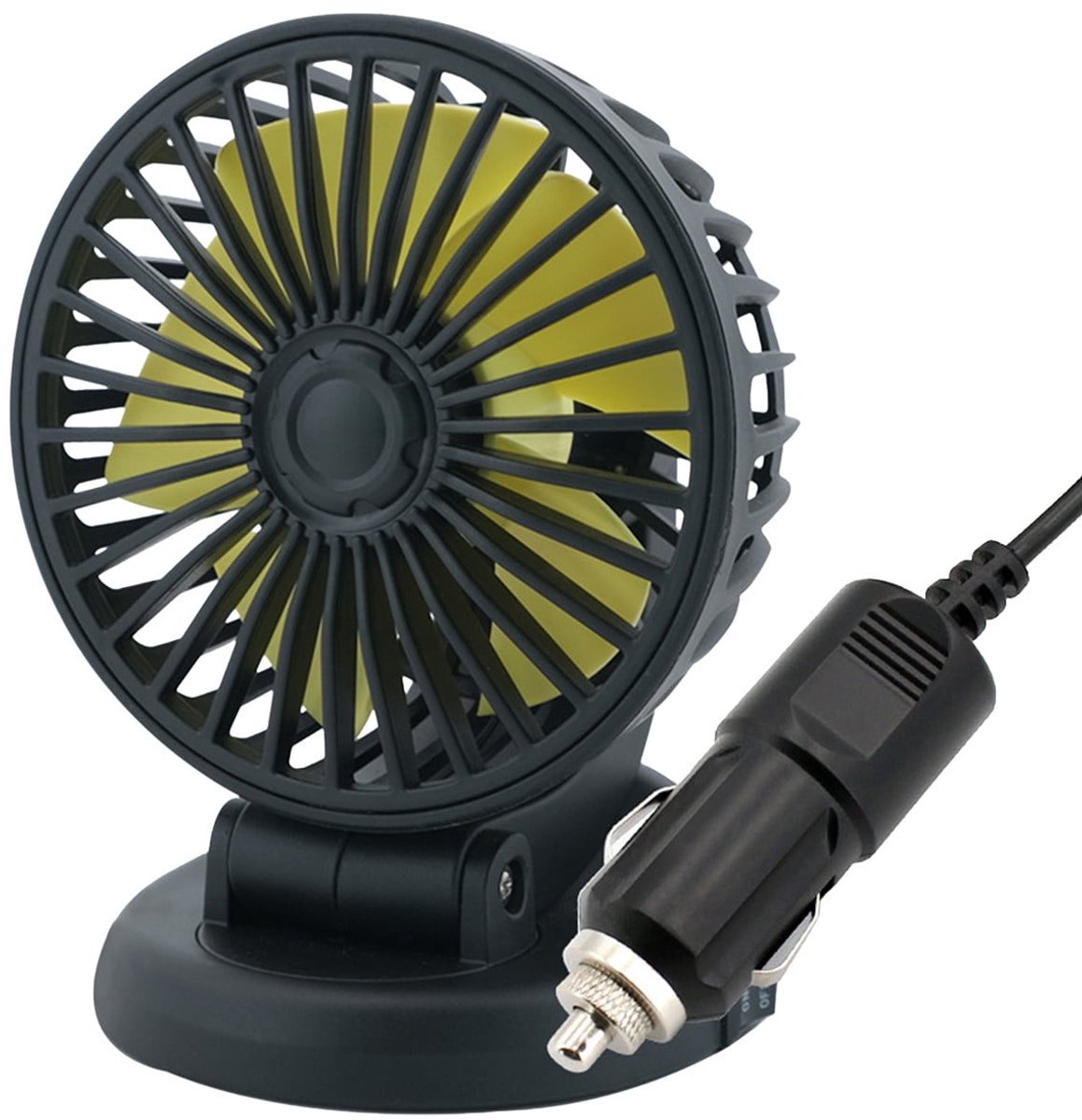 Draagbare elektrische autoventilator van 12V, voor voor in de auto als een twee-in-één ventilator Geschikt voor koeling en ontwaseming.