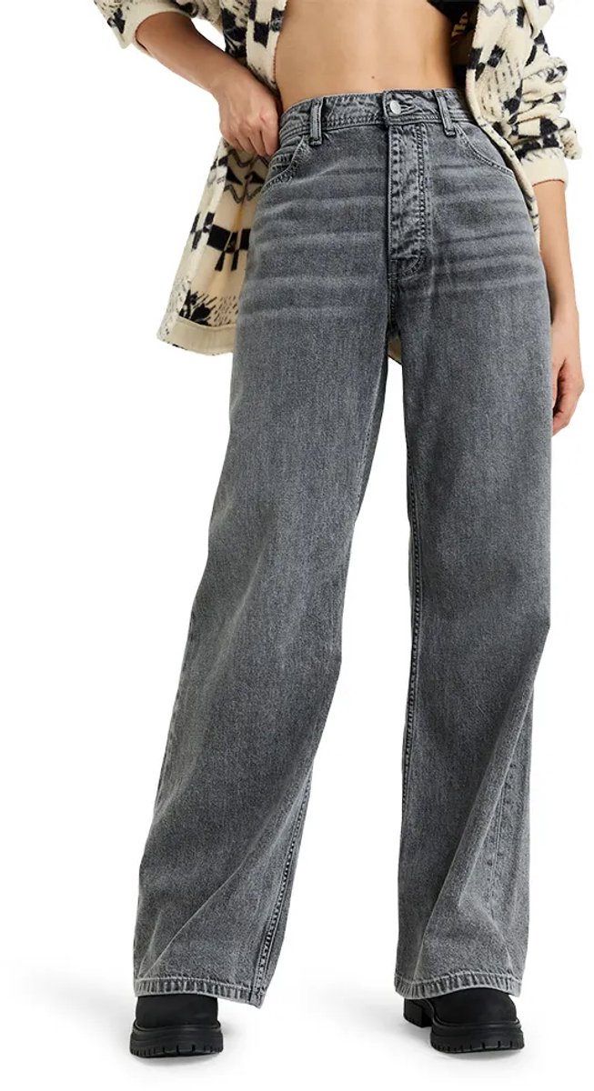 Roxy Milla Wide Leg Regular Fit Spijkerbroek 31 Vrouw Grijs