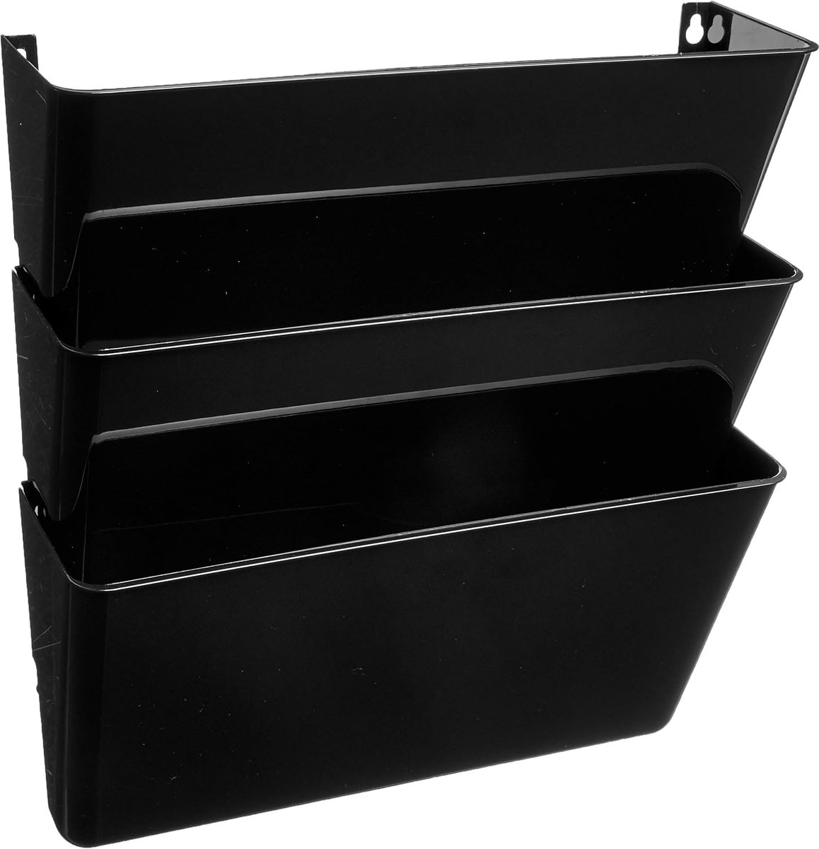 Wand Organizer - Document Houder - Kantoor Opslag - Verstelbare Hangers - Letter Formaat - Zwart