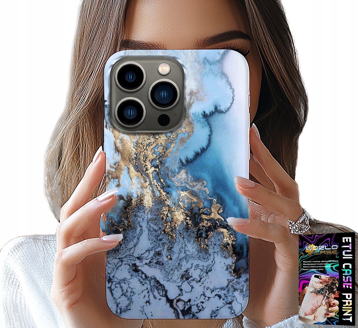 HOESJE VOOR IPHONE 16 PRO MAX - MARMER, MARMERPATRONEN VOOR DAMES + GLAS