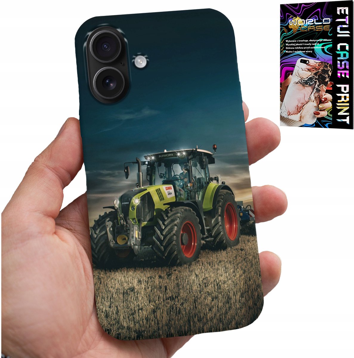 HOESJE VOOR IPHONE 16 PLUS - TRACTOR, LANDBOUWTRACTOR PLECKI, PATRONEN