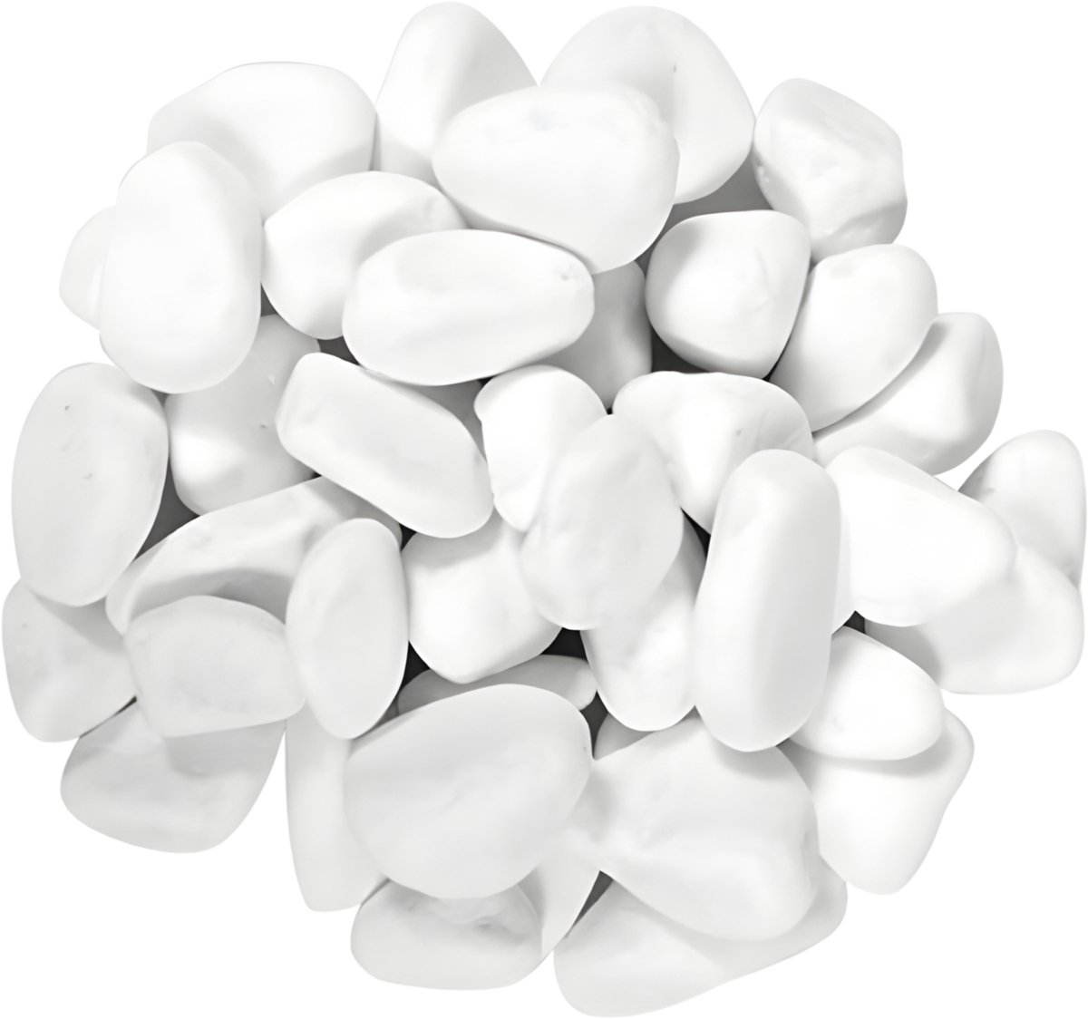 Concorde Decoratie steentjes - wit - 350 gram - 5 / 10 mm - kiezelstenen - hobby stenen
