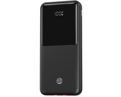 MG P60 - Powerbank 10000 mAh met 4 uitgangen - 2 Oplaadkabels - Zwart