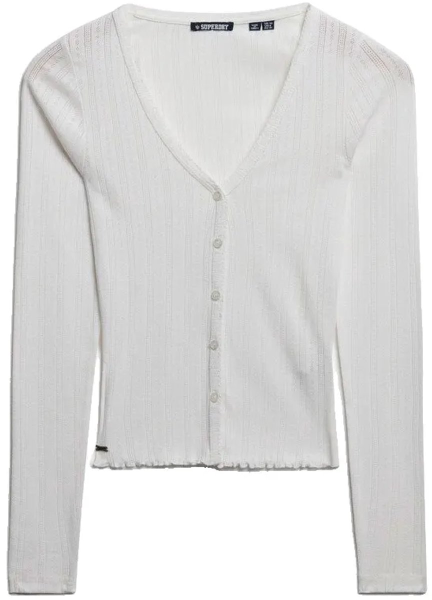 Superdry Athletic Essential Pointelle Vest Dames Lange mouwen shirts Creme