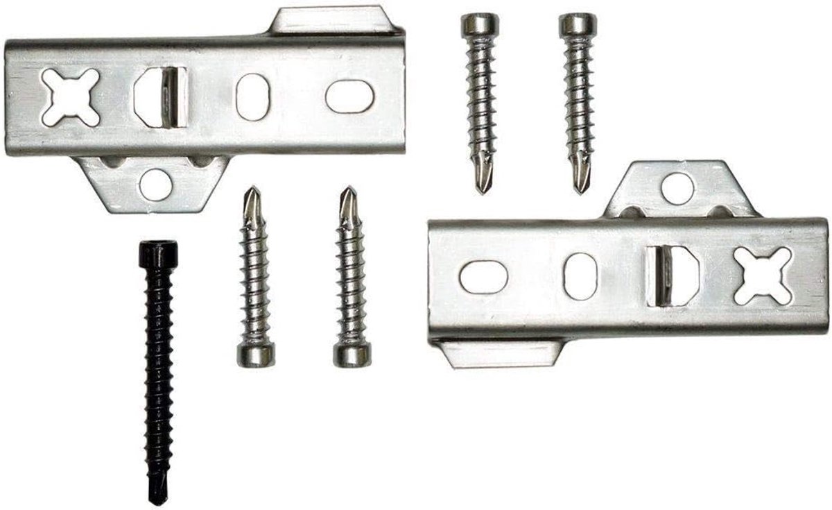 Terrasplank clips - Verborgen bevestiging - Terras aanleggen - Roestvrij staal V4A - 200 stuks - Zilver