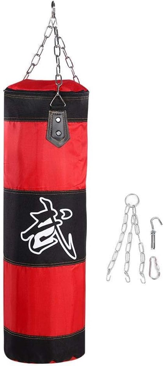 Fitness Zandzak - Bokszak Zwaar - Kracht Training - Vulbaar Ontwerp - 80 cm - Rood