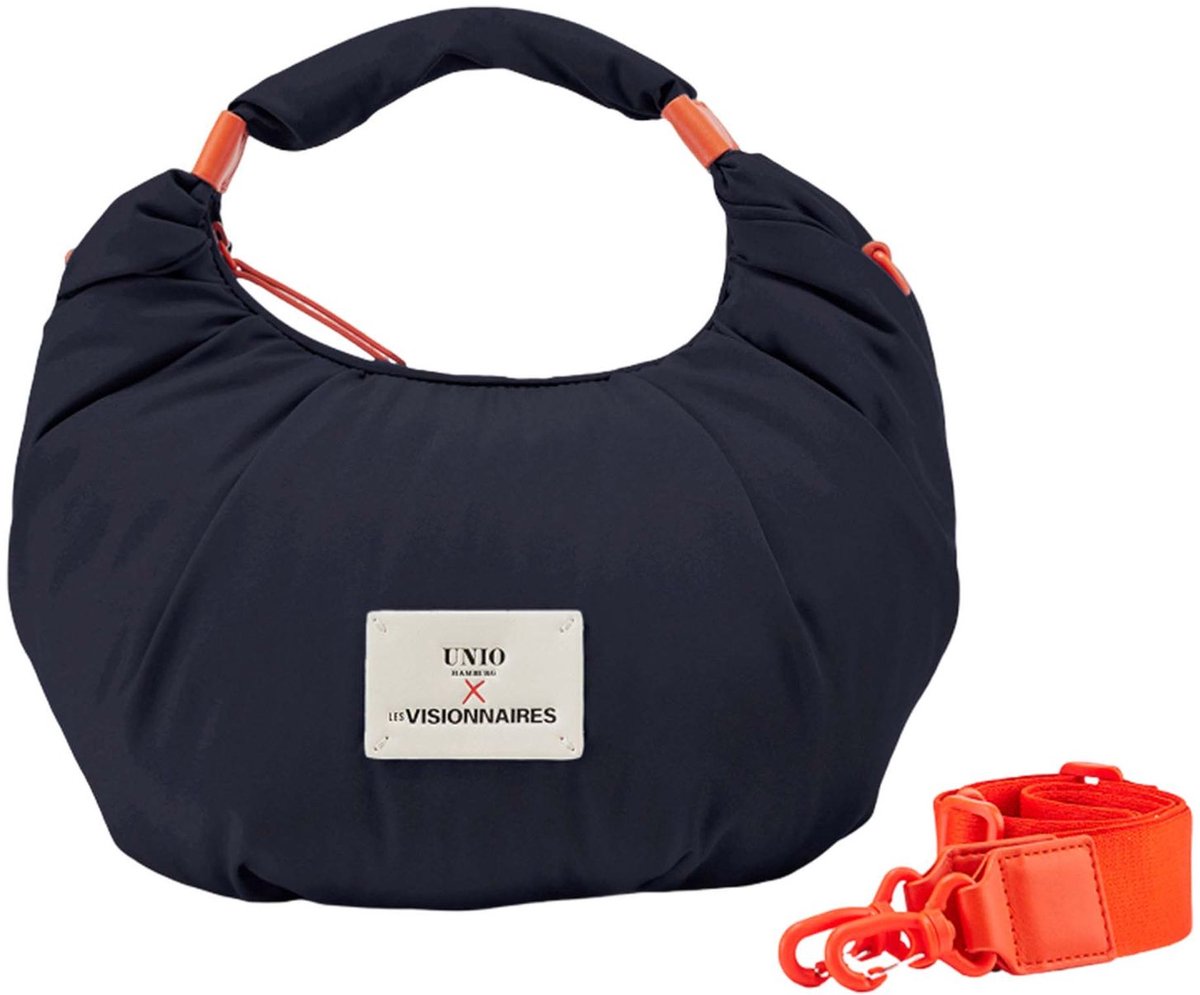 Unio Hamburg x Les Visionnaires schoudertas handtas Puffy Unio Kitzbuehel Navy donkerblauw