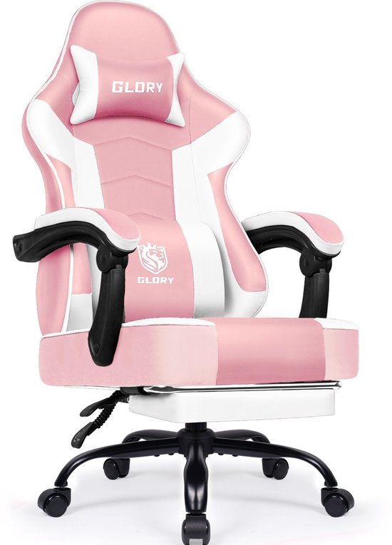 Hiaonyx Gaming Stoel Roze 170° Verstelbare Rugleuning - Hiaonyx - €149,99