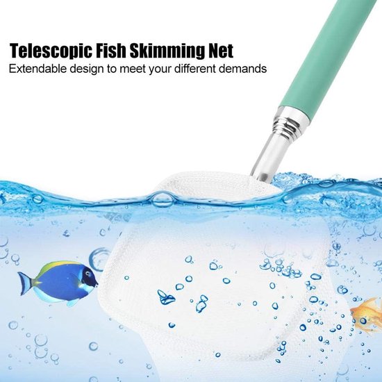 Aquarium Schepnet - Visnet Telescopisch - Vissen Vangen - Uittrekbaar Ontwerp - 20-56.5cm - Groen — afbeelding 4