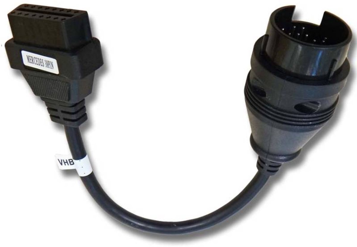 OBD2 Adapterkabel voor Mercedes - 38 naar 16-pins - 0,3 meter - Zwart