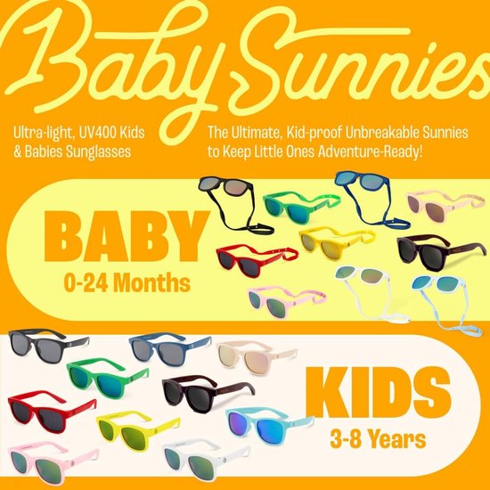Polarized Baby Sunglasses with Strap - Shatterproof Flexible Baby Sunglasses for Toddlers Newborn 0-24 Months van Polarized — afbeelding 5