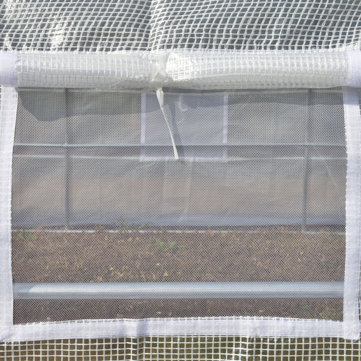 Wishdor Kweekkas - Foliekas Met Oprolbare Wanden En Ritsdeur - Waterdicht En Uv-Bescherming - Stalen Frame - Wit - 3,97 X 3 X 2 M
