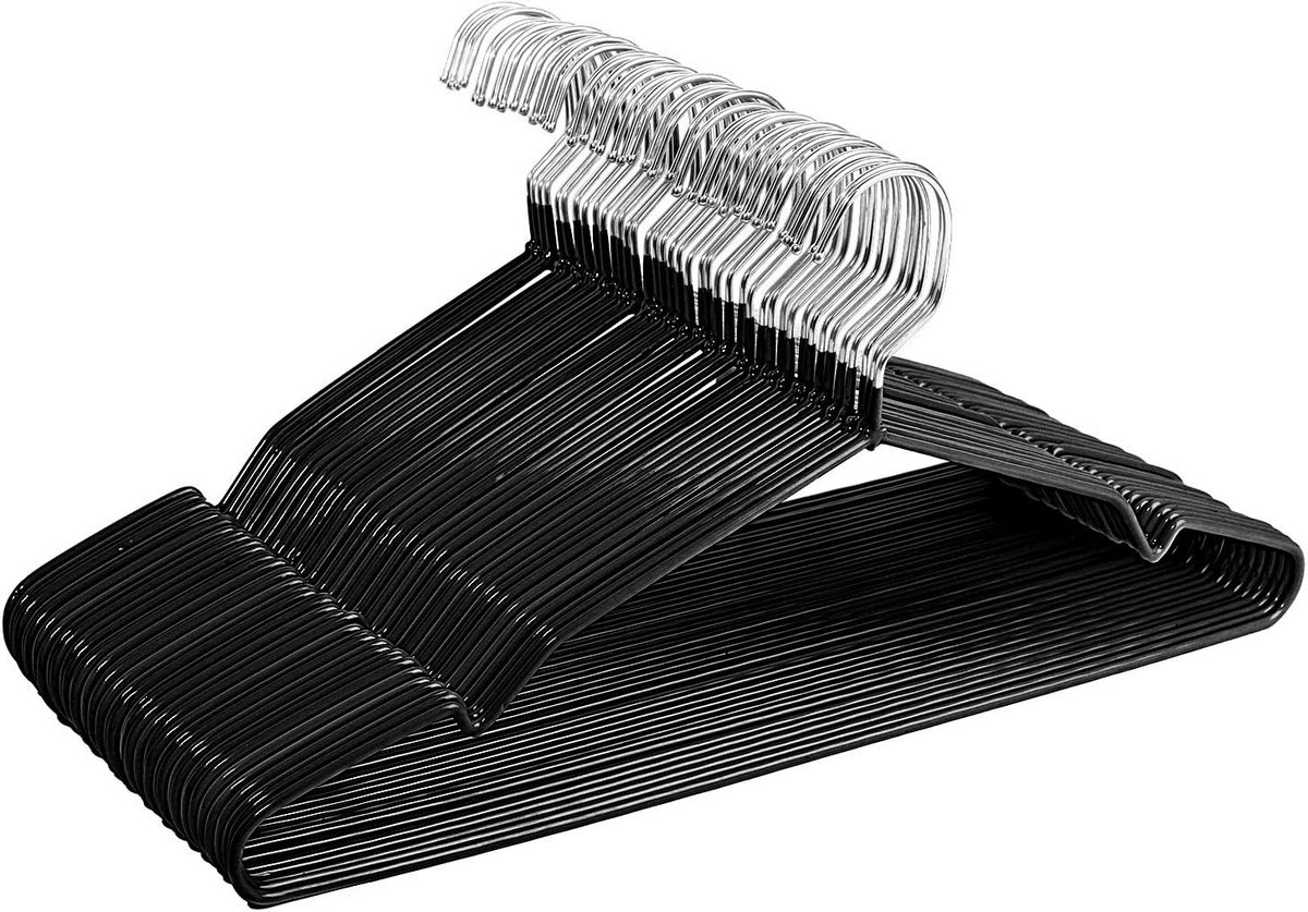 Ruimtebesparende Antislip Hangers - Metalen Hemdhangers, 40 Stuks, 16,5 Inch